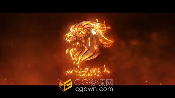 火焰燃烧特效LOGO动画视频片头效果-AE模板下载
