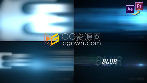 动作快闪故障线条标志抽象悬疑恐怖类电影开场片头-AE模板下载