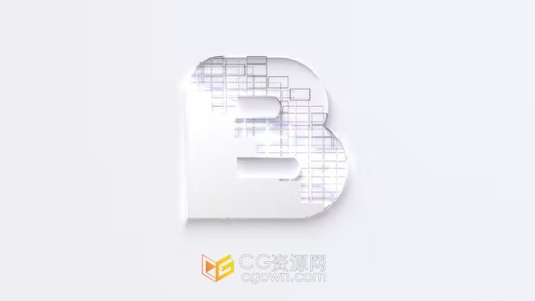 发光阴影挤出LOGO动画加密类型技术标志-AE模板