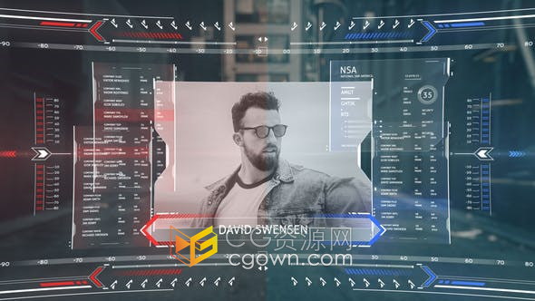 AE模板-高科技界面图形动画合成视频片头技术公司介绍