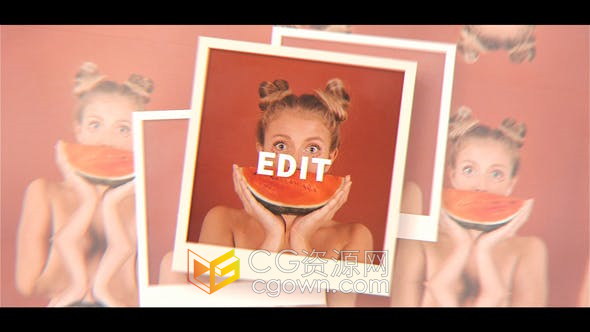 AE模板-快速前奏动态灯片夏天清爽动感开场相册视频片头