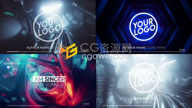 制作音乐频道乐队宣传音乐推广现场表演音频频谱可视化效果动画-AE模板