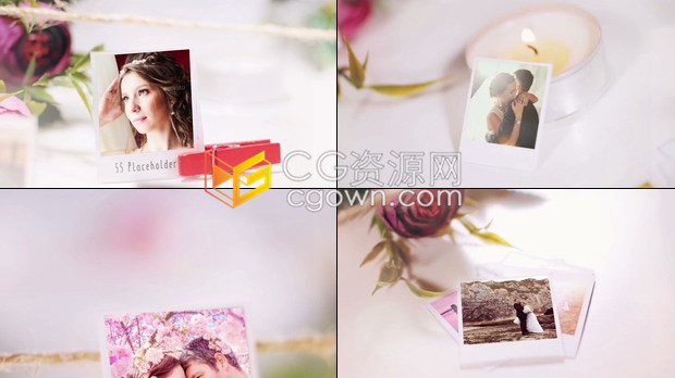 微距和特写拍摄展示浪漫婚礼专辑美好回忆视频相册-AE模板下载