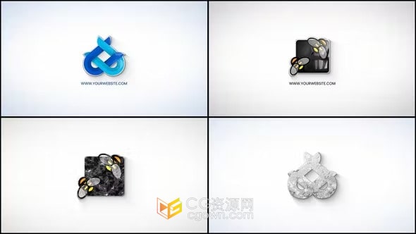 大气明亮品牌LOGO演绎视频片头动画-AE模板