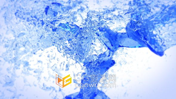 AE模板-液体水流动特效视频片头Smashing Liquid Logo