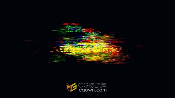 rgb分裂数字失真发光故障4K标题动画-AE模板