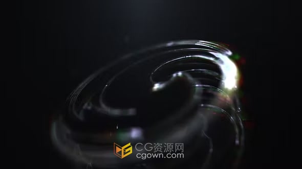 精致圆滑3D发光标志动画-AE模板下载