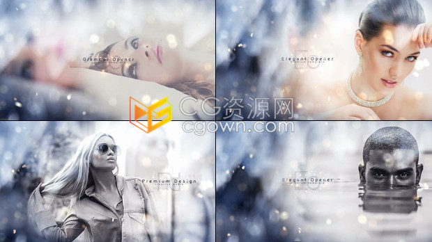 华丽闪耀魅力光斑效果演绎女性时尚魅力栏目包装片头-AE模板免费下载