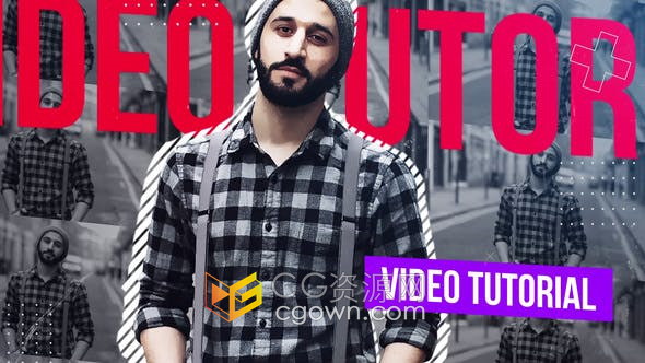 AE模板-10个场景冻结抠图人物抠像介绍动画炫酷极限运动照片