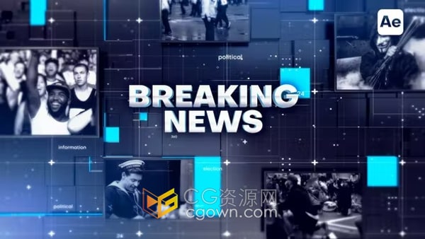 AE模板-突发新闻军事科技新闻片头