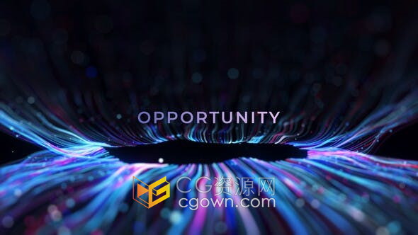 AE模板-AI动力云平台智能办公系统介绍宣传片头超美粒子线条场景