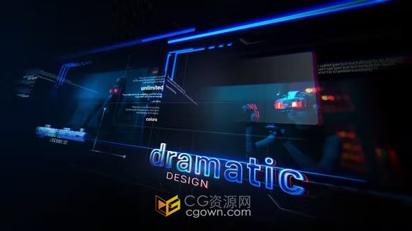 故障数字幻灯片3d技术企业介绍开场白-AE模板