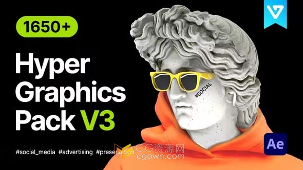 Hyper Graphics Pack V3 AE脚本预设包视频编辑图形元素设计
