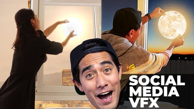 摘下太阳白天变黑夜转换场景视觉特效效果制作AE教程