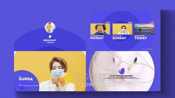 AE模板-电视节目或视频网站制作包装设计视频动画元素