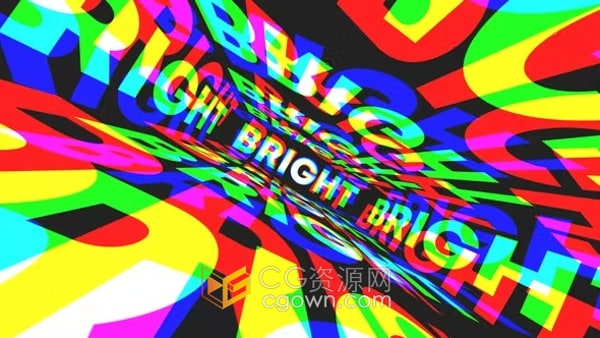 AE片头模板-迷幻动感抽象排版创意文字标题片头介绍