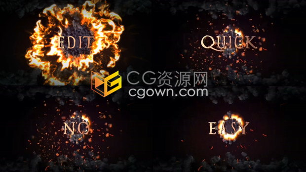 火热震撼冲击波火焰粒子火花动画电影预告片头宣传视频制作-AE模板下载