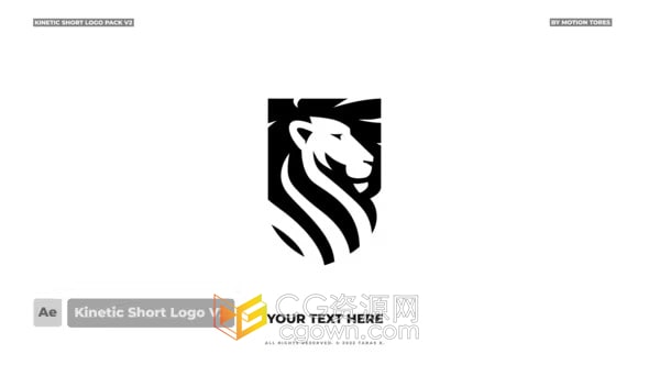 Kinetic Short Logo故障标志动画视频-AE模板