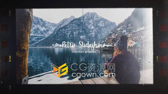 AE模板制作复古回忆相册幻灯片朋友家庭活动学校相册假期旅行照片