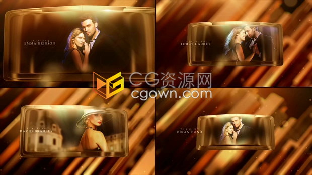 红星勋章大型晚会奖项典礼金黄高贵颜色设计视频包装制作-AE模板下载