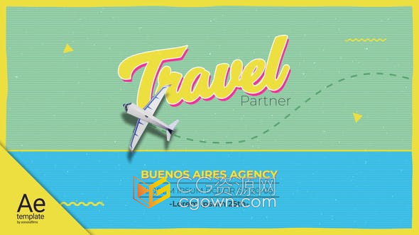 AE模板-旅行社旅游网合作伙伴城市游览宣传册视频片头
