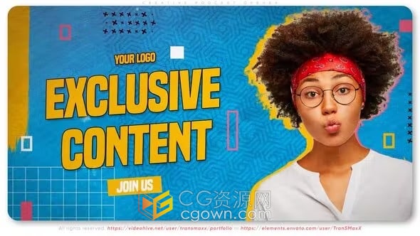 创意播客开场活动介绍推广宣传视频动画-AE模板