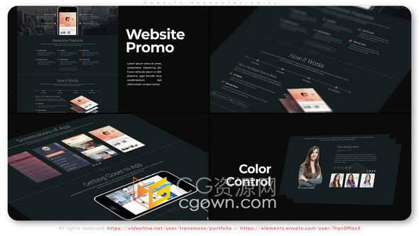 AE模板-应用程序演示广告APP商店产品UI网站介绍视频