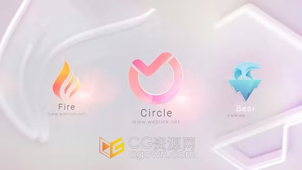 优雅明亮公司LOGO企业品牌宣传视频片头-AE模板