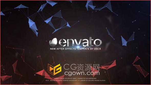 AE模板-Plexus粒子视频背景场景制作宣传介绍片头动画