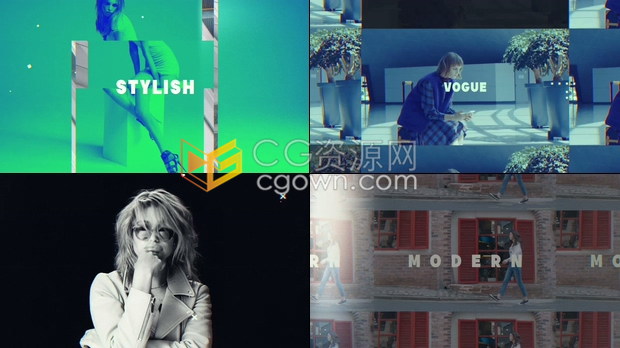 多彩时尚潮流商业广告时装发布会活动宣传视频开场-AE模板下载