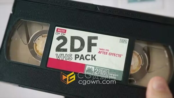 2DF VHS Pack怀旧复古磁带电视录像机真实场景过渡效果-AE模板