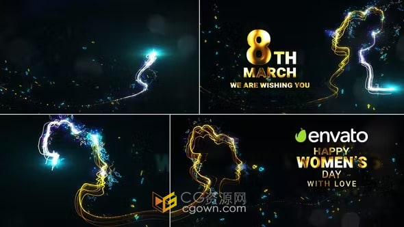 2023年三八妇女节浪漫女神节宣传视频动画-AE模板