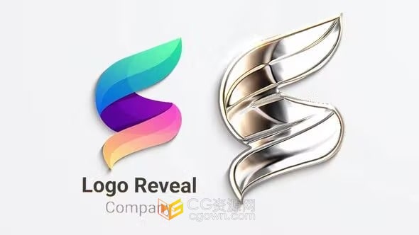 大气闪亮简约标志LOGO动画-AE片头模板