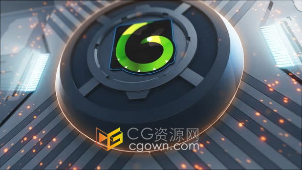 AE模板-3D金属场景LOGO动画视频转场过渡效果制作