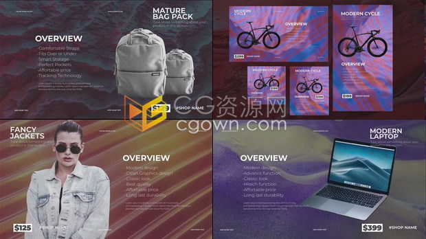 网站宣传产品展示APP程序功能介绍多种分辨率响应式设计商业宣传片-AE模板