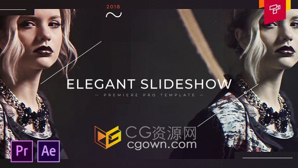 AE与PR模板-优雅幻灯片时尚动态项目Elegant Slideshow