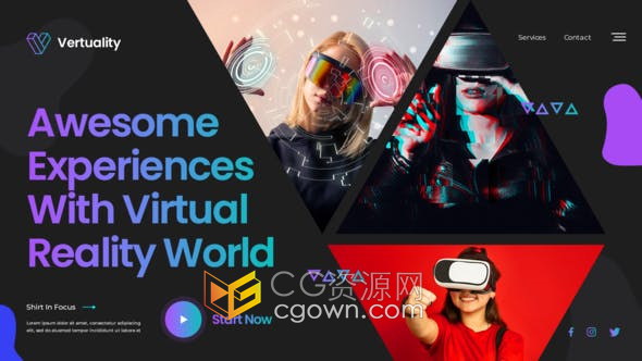 AE模板-公司创新技术介绍幻灯片人工智能生态系统高科技赛博朋克