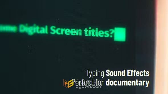 80年代复古风格制作计算机屏幕打字效果标题-AE模板