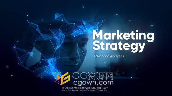 AE模板-Plexus3插件制作智能创新宣传片粒子动画介绍视频