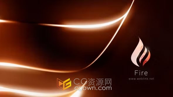 光线描边简洁LOGO演绎视频片头AE模板