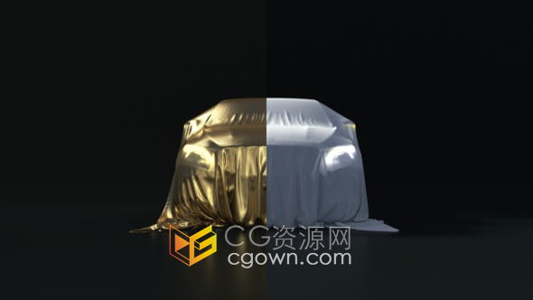 AE模板-汽车新品牌LOGO揭开纱布织物布揭仪式视频片头