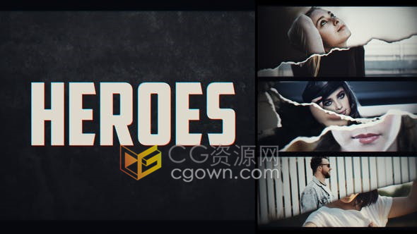 制作快速翻页效果漫画英雄联盟标志片头-AE模板下载