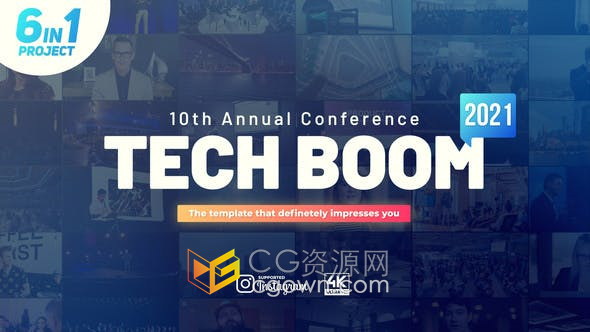 AE模板-在线培训播客IT会议商务聚会青年活动介绍视频动画