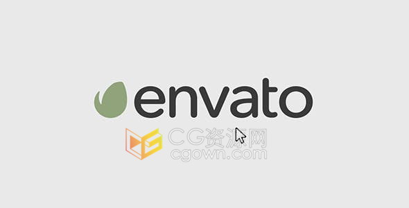 简单光标移动鼠标单击演示互联网计算机企业品牌简约LOGO动画-AE模板