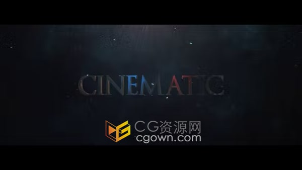史诗动作大片电影游戏金属标题预告片AE模板