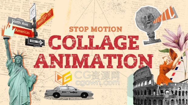 学习After Effects定格动画拼贴风格解释视频-AE教程