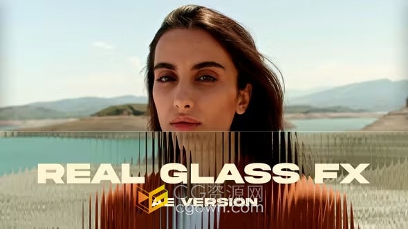 AE模板免费下载压花玻璃艺术视觉效果叠加元素Real Glass FX