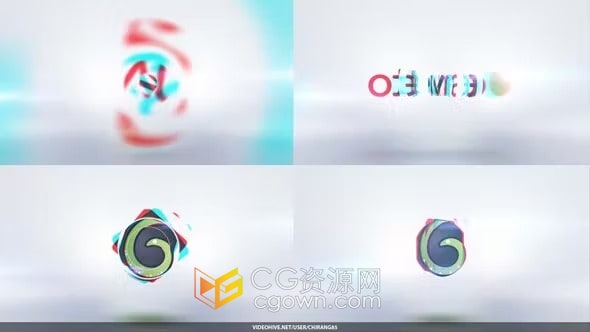 简洁干净明亮企业LOGO演绎视频动画AE模板