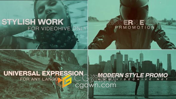 AE模板-现代风格开场视频片头时尚品牌发布模特时装秀公司设计师简介