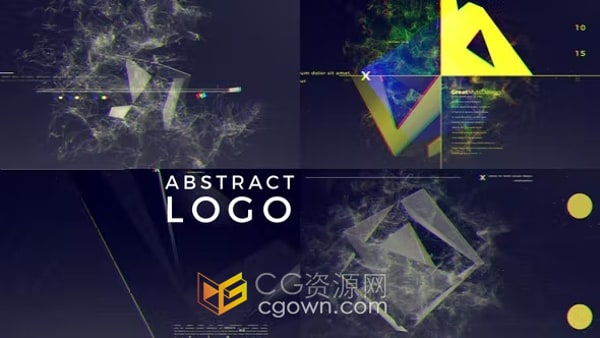 AE科技片头模板-Logo Abstract抽象大气企业标志揭示动画